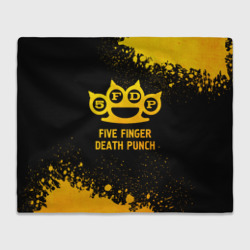 Плед 3D Five Finger Death Punch - gold gradient