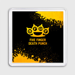 Магнит 55*55 Five Finger Death Punch - gold gradient