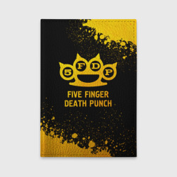 Обложка для автодокументов Five Finger Death Punch - gold gradient