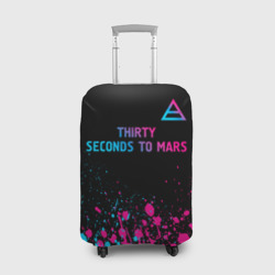 Чехол для чемодана 3D Thirty Seconds to Mars - neon gradient: символ сверху