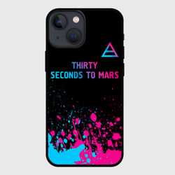 Чехол для iPhone 13 mini Thirty Seconds to Mars - neon gradient: символ сверху