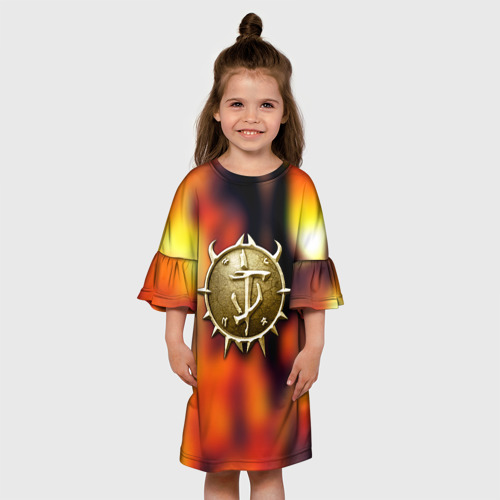 Детское платье 3D Дум гай символ, цвет 3D печать - фото 4