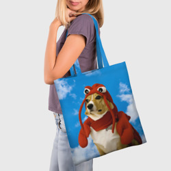 Шоппер 3D Забавная собака лобстер мем - фото 2