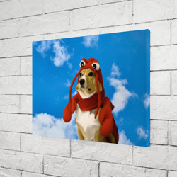 Холст прямоугольный Забавная собака лобстер мем - фото 2
