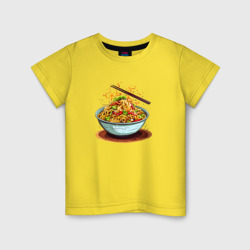 Детская футболка хлопок Тарелка с лапшой