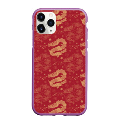 Чехол для iPhone 11 Pro Max матовый The chinese dragon pattern