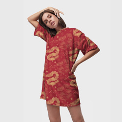 Платье-футболка 3D The chinese dragon pattern - фото 2