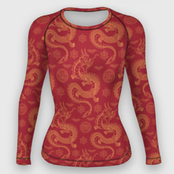Женский рашгард 3D Dragon red pattern