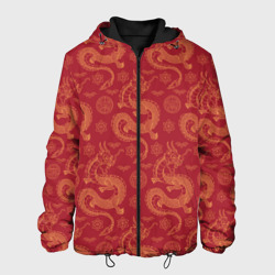 Мужская куртка 3D Dragon red pattern