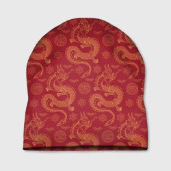 Шапка 3D Dragon red pattern