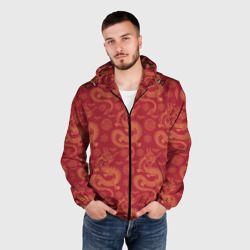 Мужская ветровка 3D Dragon red pattern - фото 2