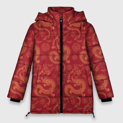 Женская зимняя куртка Oversize Dragon red pattern