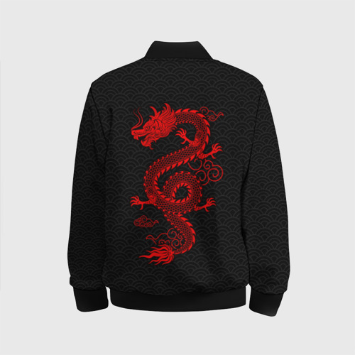 Детский бомбер 3D Chinese red dragon, цвет черный - фото 2