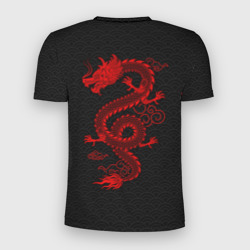 Мужская футболка 3D Slim Chinese red dragon