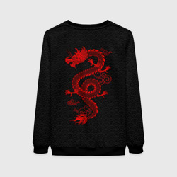 Женский свитшот 3D Chinese red dragon