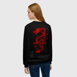 Женский свитшот 3D Chinese red dragon - фото 2