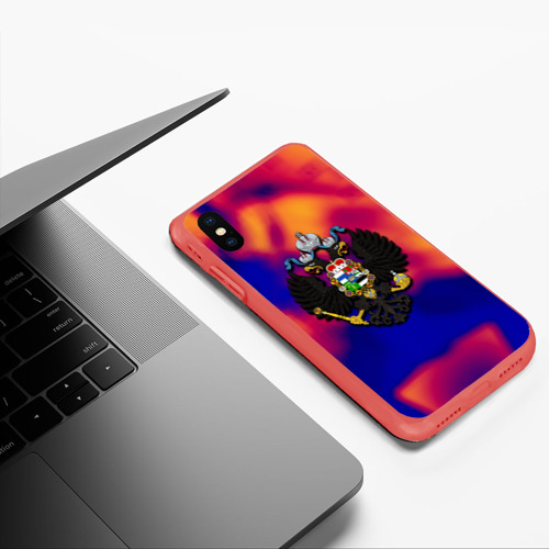 Чехол для iPhone XS Max матовый Россия глазами нейросети, цвет красный - фото 5