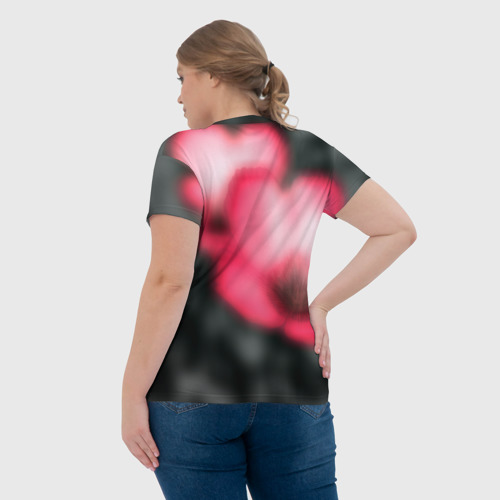 Женская футболка 3D с принтом Беларусь земля свободы, вид сзади #2