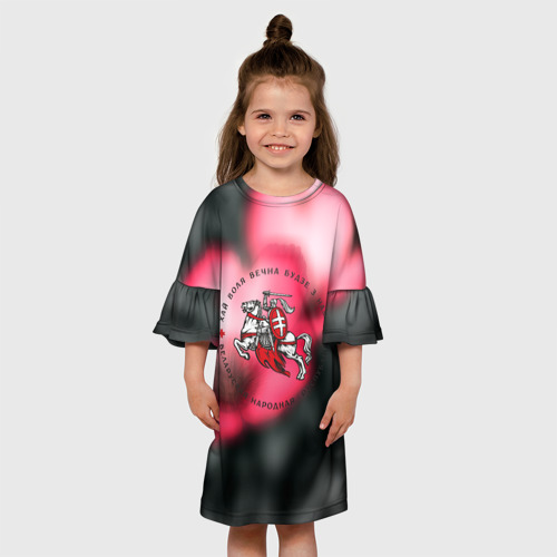 Детское платье 3D с принтом Беларусь земля свободы, вид сбоку #3
