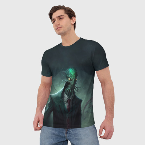 Мужская футболка 3D Деловой Ктулху , цвет 3D печать - фото 3
