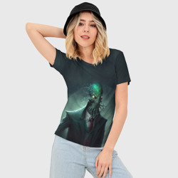 Женская футболка 3D Slim Деловой Ктулху  - фото 2