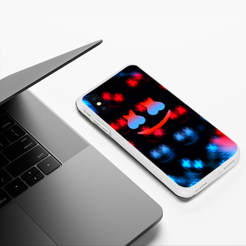 Чехол для iPhone XS Max матовый Marshmello skibidi dob dob, цвет белый - фото 5