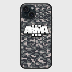Чехол силиконовый для Apple iPhone 15 матовый Арма 3 - хаки