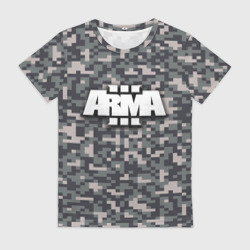 Женская футболка 3D Арма 3 - хаки