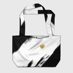 Пляжная сумка 3D Russia sport черно белый