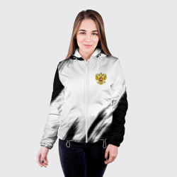 Женская куртка 3D Russia sport черно белый - фото 2