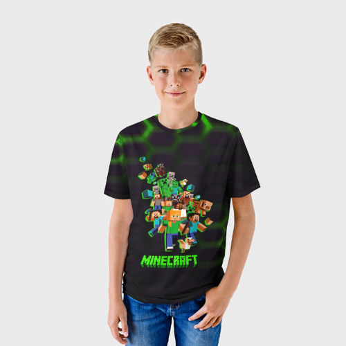 Детская футболка 3D Minecraft story the game , цвет 3D печать - фото 3