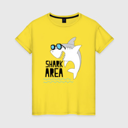 Женская футболка хлопок Зона акул