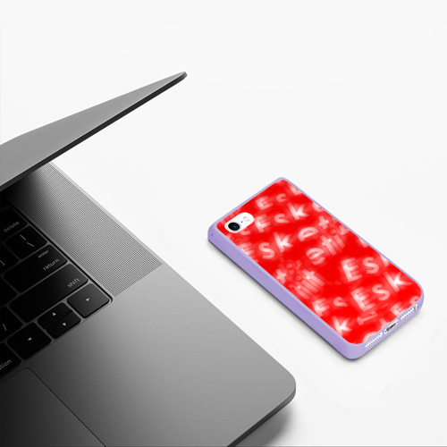 Чехол для iPhone 5/5S матовый Esskeetit Lil Pump, цвет светло-сиреневый - фото 5