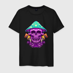 Мужская футболка хлопок Mushroom skull