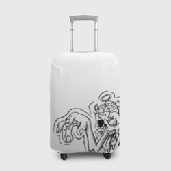 Чехол для чемодана 3D Токсичный зомби
