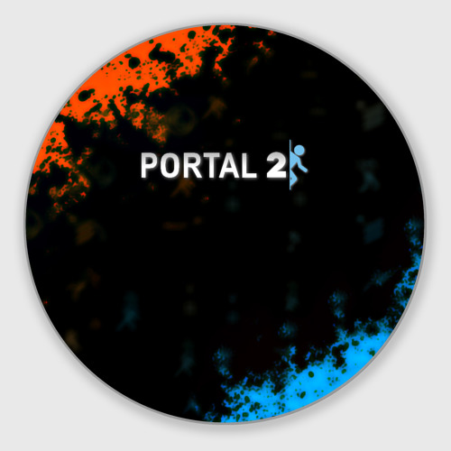 Круглый коврик для мышки Portal game