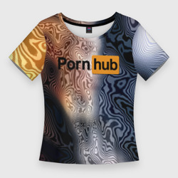Женская футболка 3D Slim Porn Hub силуэт