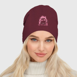 Женская шапка демисезонная Котик демон - фото 2