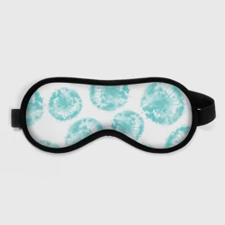 Маска для сна 3D Акварельные голубые био формы 