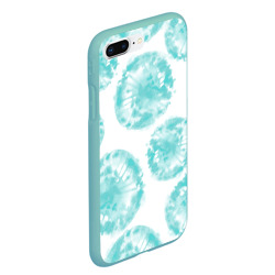 Чехол для iPhone 7Plus/8 Plus матовый Акварельные голубые био формы  - фото 2