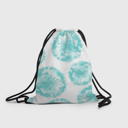 Рюкзак-мешок 3D Акварельные голубые био формы 