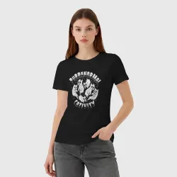 Женская футболка хлопок Коты призраки паранормальные - фото 2