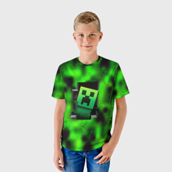 Детская футболка 3D Токсичный крипер майнкрафт - фото 2