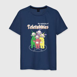 Светящаяся мужская футболка Телепузики в пентаграмме
