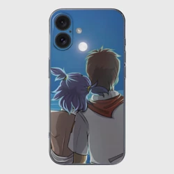 Чехол для iPhone 16 силиконовый с защитой камеры Бесконечное лето Лена Семён