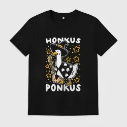 Мужская футболка хлопок Honkus ponkus - Untitled Goose Game