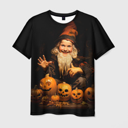 Мужская футболка 3D Гном колдун на Хеллоуин