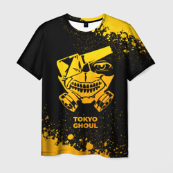 Мужская футболка 3D Tokyo Ghoul - gold gradient