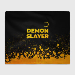 Плед 3D Demon Slayer - gold gradient: символ сверху