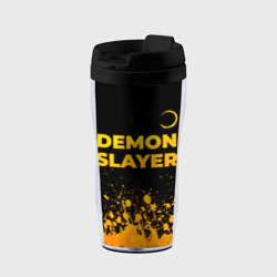 Термокружка-непроливайка Demon Slayer - gold gradient: символ сверху